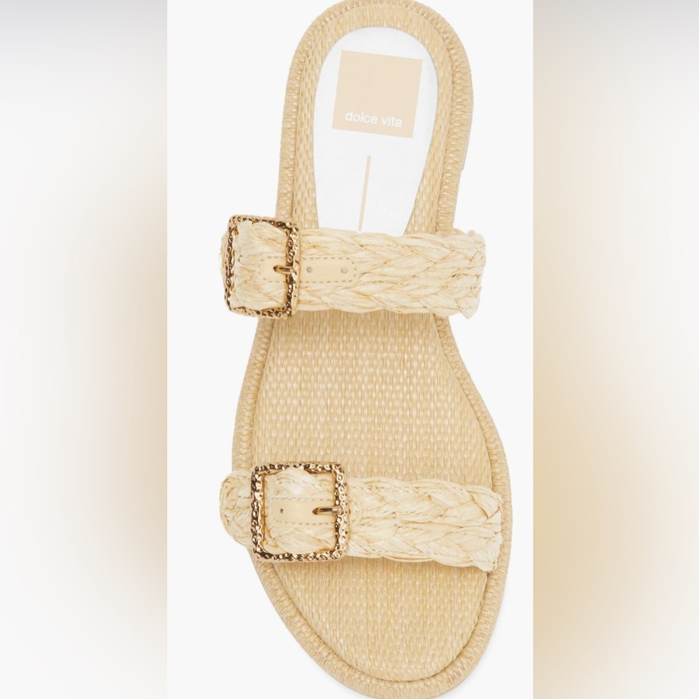 dolce vita Alaina Lt Natural Raffia Sandal. Ladies 7.5 - Picture 2 of 13